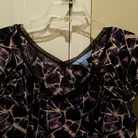 Vera Wang purple and black dress - Picture 5 of 7